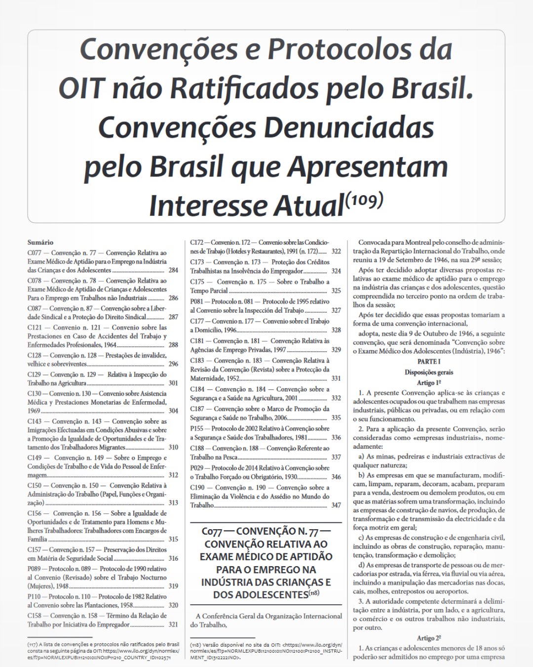 Convenções da OIT