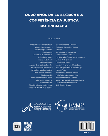 Os 20 anos da EC 45/2004 e a Competência da Justiça do Trabalho