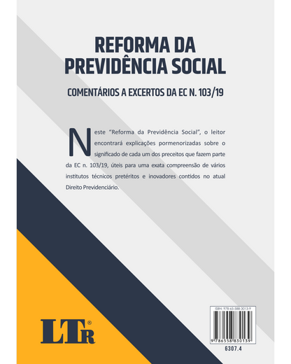 Reforma da Previdência Social: Comentários a Excertos da EC N. 103/19