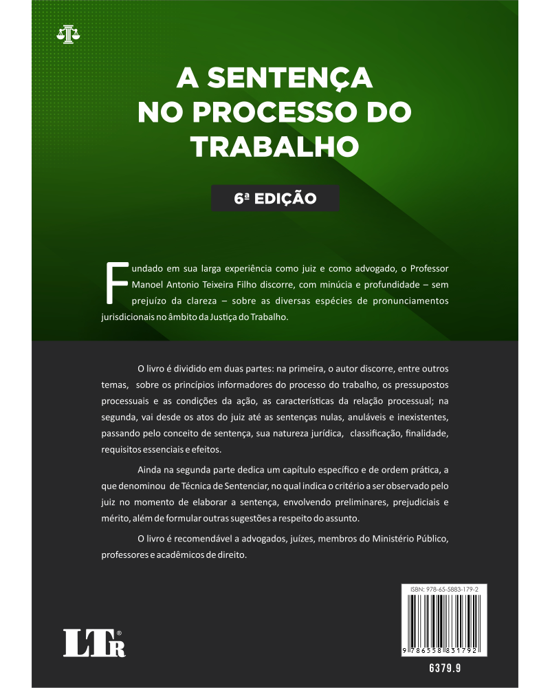 A Sentença no Processo do Trabalho